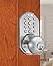 MiLocks DKK-02SN Indoor Electronic Touchpad Keyless Entry Door Lock, Satin Nickel