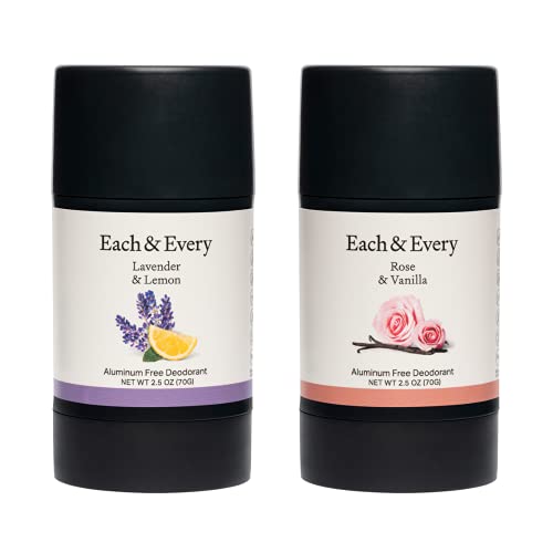 Each-Every-2-Pack-Natural-Aluminum-Free-Deodorant-for-Sensitive-Skin-with-Essential-Oils-Plant-Based-Packaging-Lavender-Lemon-Rose-Vanilla-25-Ounce-Pack-of-2