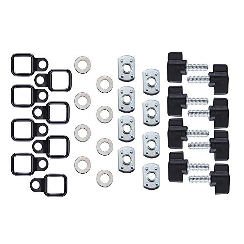 Hard Top Quick Removal Fastener Thumb Screw & Nut Kit for Jeep Wrangler YJ TJ JK JKU Sports Sahara Freedom Rubicon X & Unlimited X 2/4 Door 1995-2016