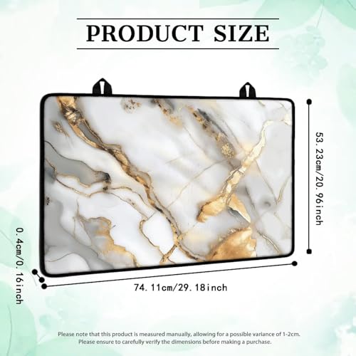 Image of Poceacles Stove Top Cover for Electric Stove, Stove Mat for Glass Stove Top, Heat Resistant Oil Resistant Cooktop Protector Cover for Kitchen Decor, White Gold Marble