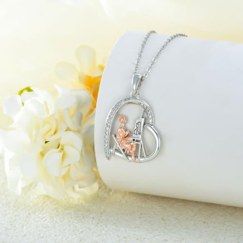 925 Sterling Silver Cello/Violin/Piano/Ballerina Necklace Music Themed Jewelry Birthday Graduation Gifts for Women2