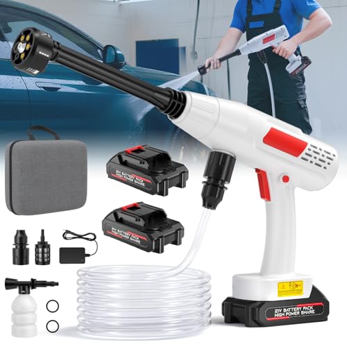Yigowyigo Akku-Hochdruckreiniger 30 Bar mit 2 Akkus