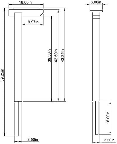 Gibraltar Mailboxes Cedar Drive-In Aromatic Cedar Wood, Mailbox Post, DPK00000