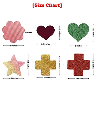 Ypser 43 Pairs Multi Design Nipple Covers Disposable Pasty Satin Pasties For Women #TOP5