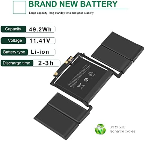 ASUNCELL A1706 A1819 Laptop Battery Compatible with MacBook Pro 13'' A1706 (Late 2016 Mid 2017) Touch Bar EMC 3071 3163 MLH12LL/A MPXV2LL/A MLVP2LL/A MNQF2LL/A MNQG2LL/A MPXW2LL/A MPXX2LL/A 49.2Wh