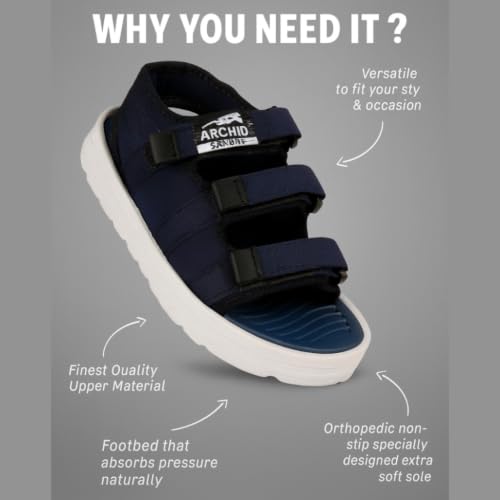 Image of ARCHID Kids Boys Sandals with Back Strap | Lightweight EVA Sole | Comfortable Anti-Slip Casual Sandals for Boys | Outdoor, Indoor, Travel & Everyday Footwear