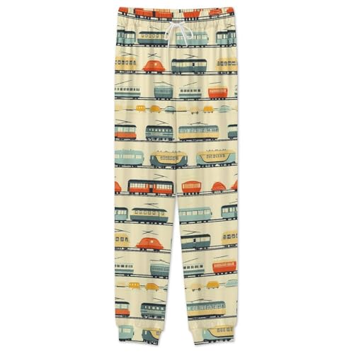 Vintage Train And Carriages Men’s Pajama Set Long Sleeve Top And Pants Loungewear Sleepwear Pjs Nightwear2