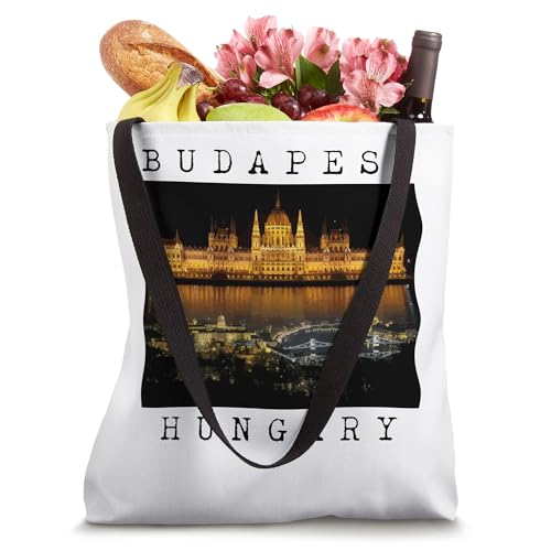 Bolso Tote Vintage Souvenir Budapest Hungary Skyline miniatura 4