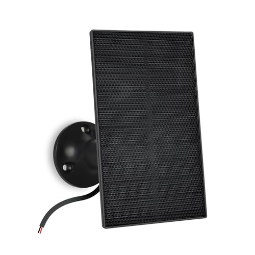 SCS SENTINEL- Panneau Solaire Heyview Air - Alimentation Autonome 5V Dc 1,6W Pour Interphone Extérieur - Câble 47 Cm, Support Mural Et Visserie Inclus