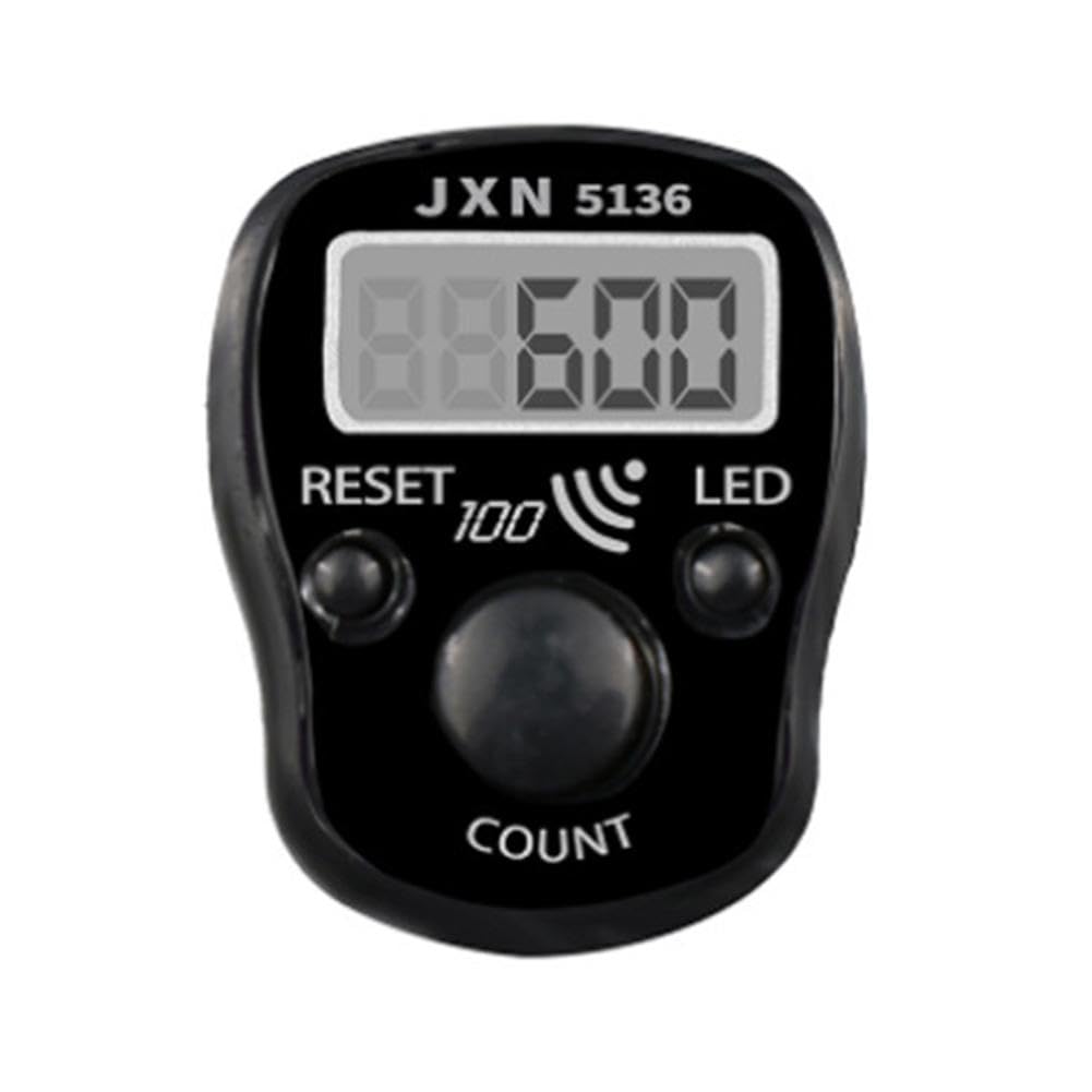 DTREELS Electronic Finger Counter,LCD Digital Tally Counter Clicker,Electronic Counter Finger Hand Counter,Handheld Resettable Digits Display,for Muslims Tracker Golf Lap Knitting Counting