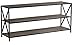 Walker Edison 2 Shelf Industrial Wood Metal Bookcase Tall Bookshelf Storage Home Office, 60 Inch, Grey