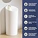 Eridanus Freestanding Pedestal Sink with Overflow, One Piece Modern Ceramic Pedestal Sinks, 18
