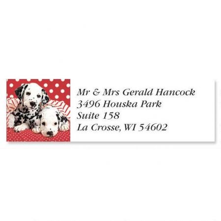 Dalmatian Print Return Address Labels - 240 Self-Adhesive Labels, 2 X 5/8 Inch, Personalized Flat Sheets