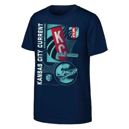 Outerstuff National Women's Soccer League Boys Stategy Short Sleeve T-Shirt, Kansas City Current, Large (14-16)