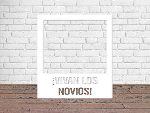 Photocall Vivan los Novios 100 x80 cm | Regalos para Bodas | Photocall Económico y Original | Ideas para Regalos | Regalos Personalizados de Bodas