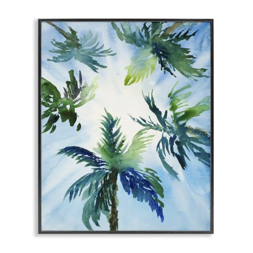 Tropical Pine Leaves Overhead Sky, 16 x 20 Inch Framed Giclée Print
