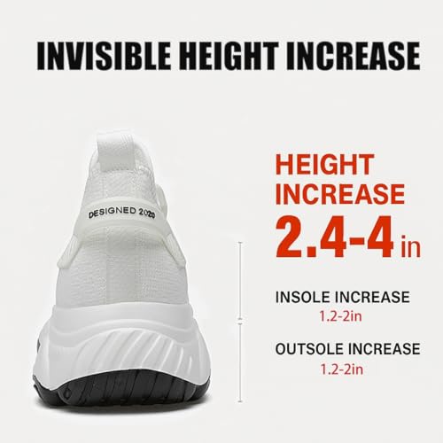 Hrtesus Tallure Sneakers 4"/3"/2.4" Taller Elevator Shoes for Men Women Height Increasing Boosting Shoes Invisible Breathable Non-Slip3