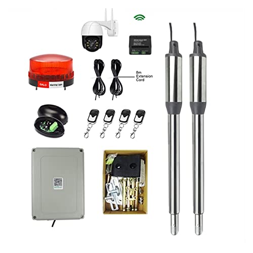 Ouvre-porte commercial automatique Ouvre-porte automatique à double battant, ouvre-porte électrique avec télécommande for porte industrielle et résidentielle(PKM C01 K)