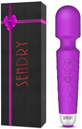 Female Vibrator, G-Spot & Sex Toy, 20 Modes & 8 Speeds Wand Massager, Quiet, Waterproof, USB Rechargeable Vibrator, Hand-Held Cordless Sex Toys Vibrator for Her Pleasure, Female Adult Toy - Purple