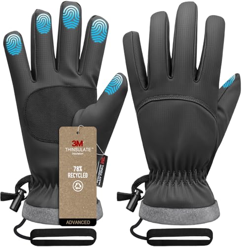 Odtmger Winter Gloves,Ski Gloves 3M Thinsulate Waterproof & Warm Cold Weather Gloves for Parent - Cycling, Driving, Running