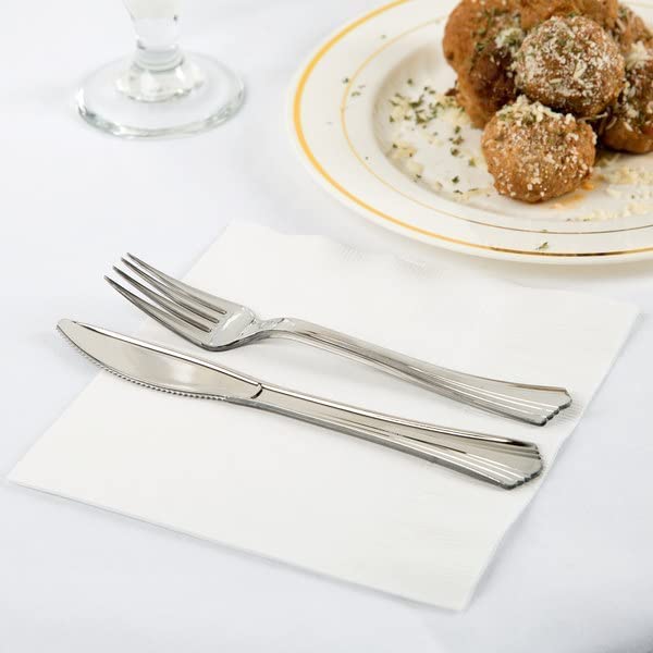 Weiße Cocktail-Servietten 33x33 Cm – 2-lagig, 800 Stück, Für Party, Catering & Abendessen