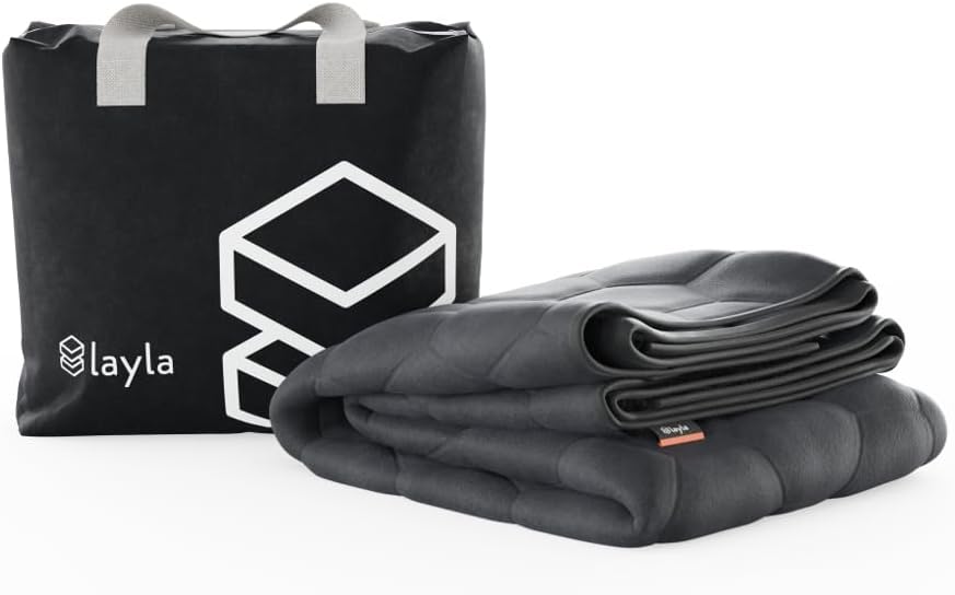 Layla 300 Thread Count Weighted Blanket with Fleece Top Layer, 100% Cotton Bottom Layer (20 pounds)