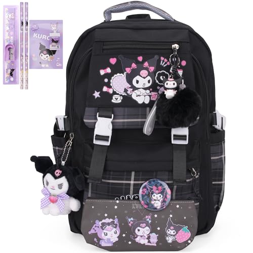 Juju Black Kawaii Backpack - Cute Kawaii Stuff Mochila Kawaii - Cute Backpacks For Girls - Backpacks For School Girls - Cute Backpack For School (Bla) - Main Image