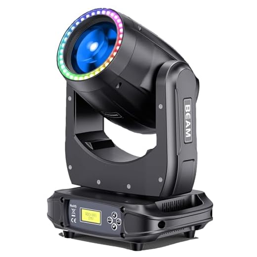 U`King 150W Moving Head Lights DJ Lights Spotlights 15 Gobos 13 Colors 16 Channels DMX 512 with Sound Activated for Christmas Stage Lighting Wedding Party