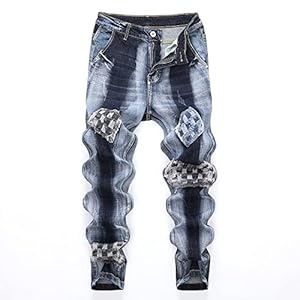 Retrobroek voor heren Modetrend Comfortabel Eenvoudig Dagelijks Persoonlijkheid Veelzijdig Ademend Lichtgewicht Splicing-jeans