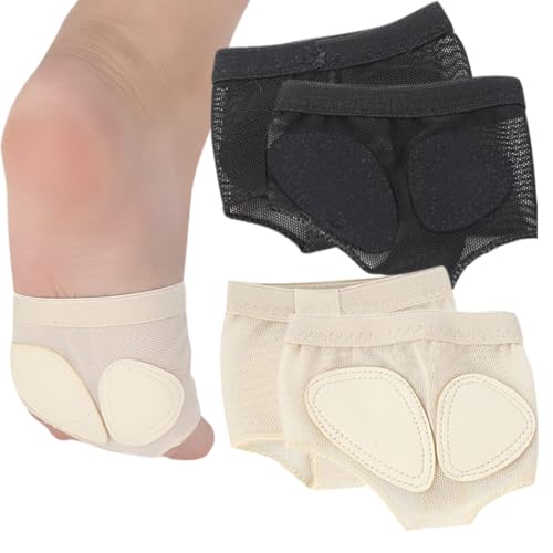 Set di 2 tappetini da ballo, protezioni per i piedi da balletto, comodi cuscinetti per metatarso realizzati in morbido tessuto traspirante, copripiedi per alleviare il dolore e la pressione