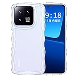Casesmo Xiaomi 13 Pro 用 ケース かわいい クリア うねうね シャオミ サーティーン プロ 用スマホケースクリア TPU 韓国 人気 薄型 軽量 シンプル 滑り止め 耐衝撃 指紋防止 レンズ保護 ストラップホール付き 保護カバー， 6.73インチ 透明