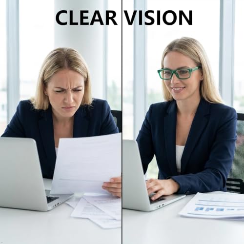 Image of Eyekepper Blue Light Reading Glasses Men Women 1.5, Green 2 Pack