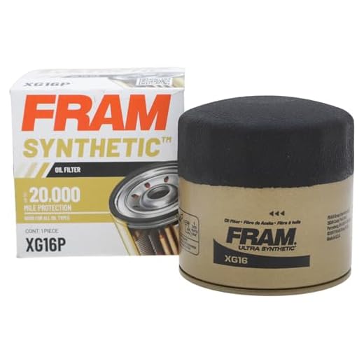FRAM Synthetic XG16P 20K Mile Change Automotive Replacement Engine Oil Filter for Synthetic Oil Changes, Premium Vehicle Engine Protection Oil Filter for Select Vehicle Model Years