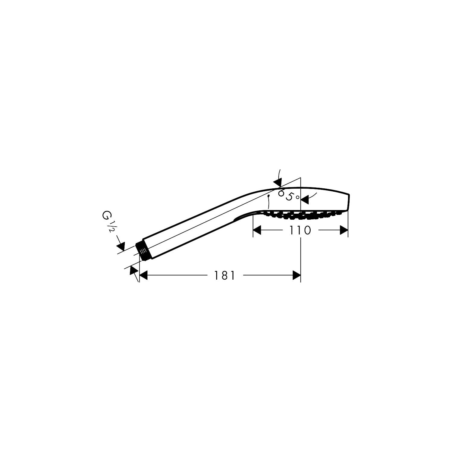 hansgrohe Croma Select S Główka prysznicowa Vario EcoSmart 9 l/min, Biały/Chrom, 26803400