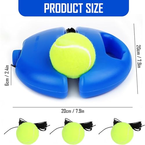 Byffoer Tennis Trainer Tennistrainer Set Trainer Baseboard mit 2 Rebound Ball Tennistrainer Gummiband Übungsball Selbststudium Tennis Übungstraining Tool für Erwachsene Kinder Spieler Anfänger
