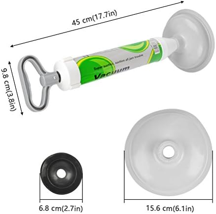 TIMESETL Toilet Plunger, Plunger Sink Unblocker, Sink Plungers for Unblocking, Plunger Toilet Unblocker, Powerful Sink Plunger, Bathroom Sink Unblocker with 2 Heads for Toilet Bathroom