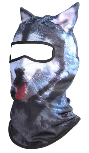 Image of 3D Cat Ski Balaclava Sheisty Face Mask with Ears Cute Animal Ski Mask for Music Festivals Raves Party Outdoor Activities