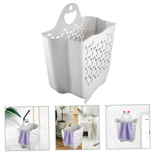 Panier à linge pliable de grosse capacité de rangement mural en plastique - 7