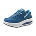Scarpe da Ginnastica da Donna Piattaforma Impermeabile Traspirante con Zeppa Scarpe vulcanizzate Scarpe Sportive Casual in Pelle da Donna con Lacci Comode