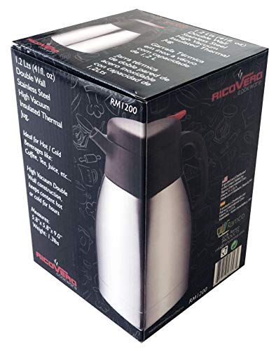 Garrafa Térmica de Aço com ampola de Inox 1,200ml