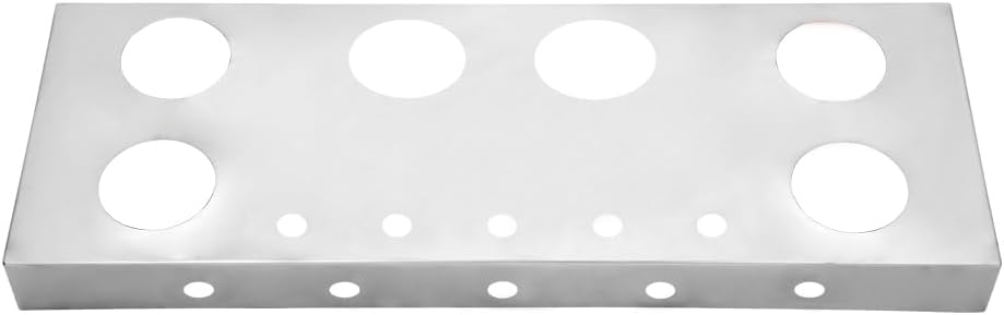 GG Grand General 91329 Stainless Steel Rear Center Light Panel with 4 inches and 1 inch Light Hole + Side Hole without License Plate