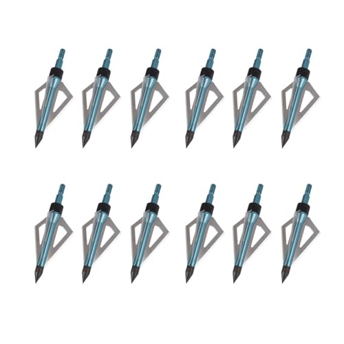 Produktfoto von TY Archery 12 Stück Pfeilspitzen mit 100 Körnern Jagdspitzen für Carbonpfeile, Armbrüste, Aluminiumpfeile und…