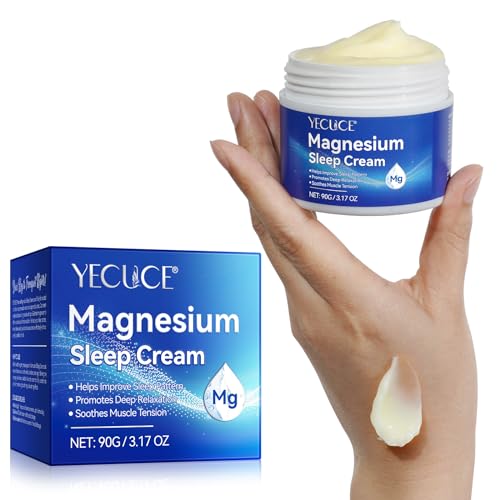 Magnesium Soothing Sleep Cream, Magnesium Skin Muscle & Body Calm Moisturing Butter, Relief for Restless Legs | Muscle Joint Relaxant for Cramps & Pain, Natural Sleep Support(90g)