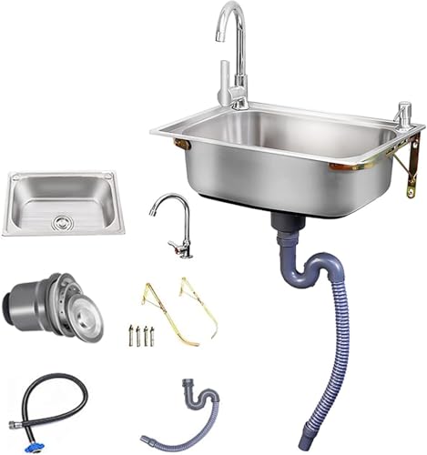 Fregadero de Pared Antiatascos con Cesta de Filtro Profunda para Cocinas 2