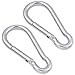 AOWISH Spring Snap Hook Carabiner Heavy Duty| 304 Stainless Steel Clips Keychain Buckles| 2-1/2'' 3-1/8'' 4'' 5-1/2'' Length| Home Gym Garage Camping Swing Hammock Hiking etc (M12, 1/2'' Dia, 2-Pack)