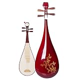 Chinesische Pipa Aus Hartholz, Traditionelles Nationales Saiteninstrument, Pfingstrosenknochen, Schnitzlaute (C)