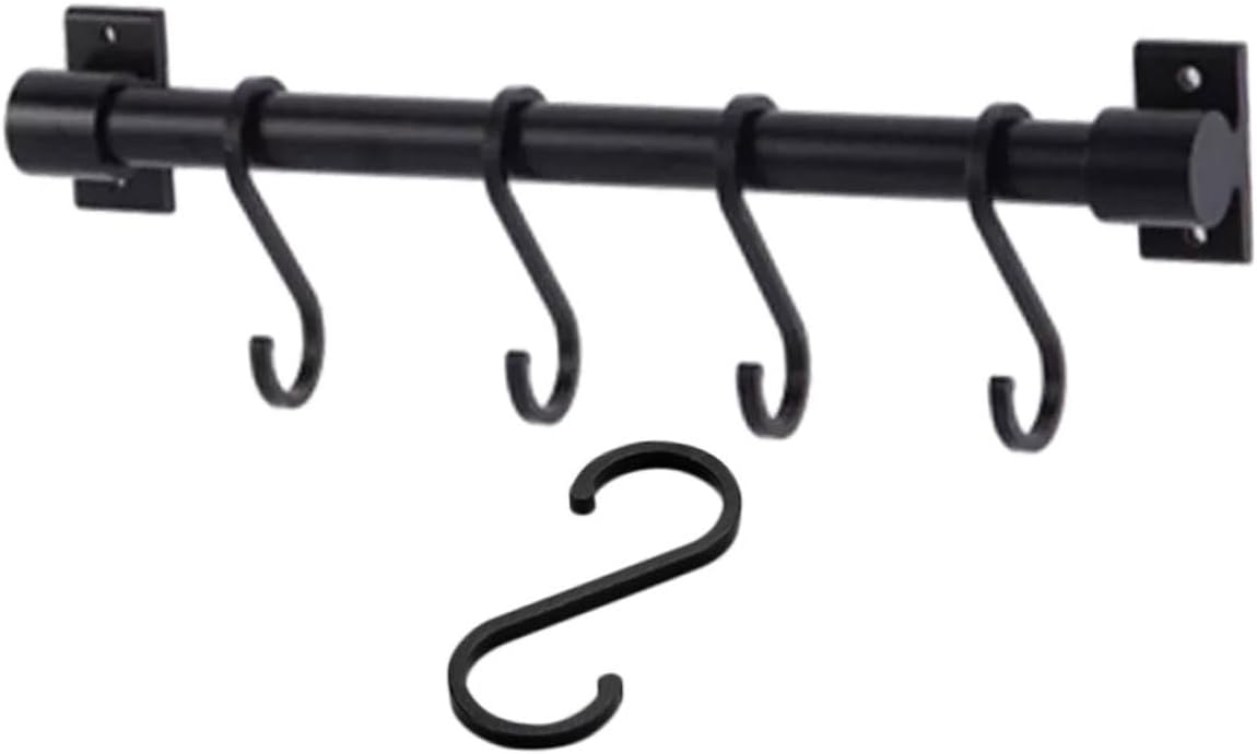 Hook Wall Mount Towel Holder for Bathroom Wall Rail Rack Organizer for Kitchen Utensil Storage