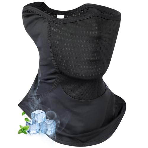 Kiiwah Cache Cou Respirant pour Homme et Femme, Coupe-Vent Moto Écharpe Tour de Cou Anti-UV Multifonction Bandana Élastique pour Sport Pêche Cyclisme...