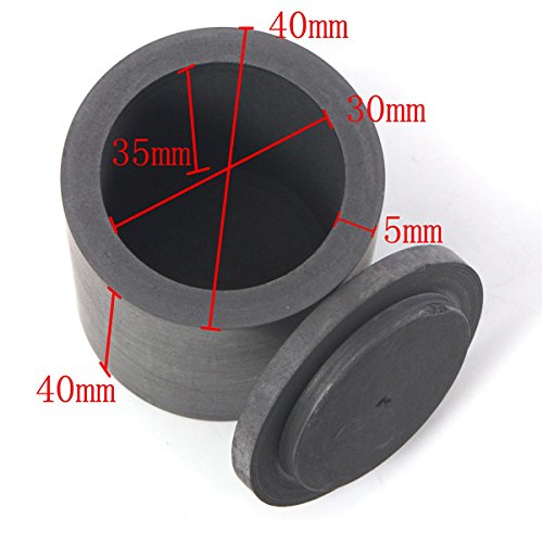 EsportsMJJ 40 * 40Mm Grafite Crogiolo Con Coperchio Laboratorio Articoli Di Fornitura