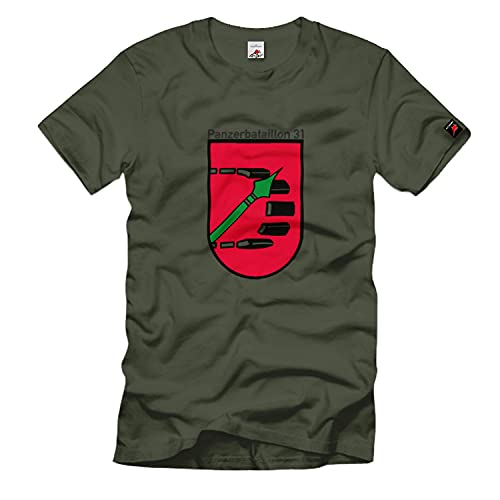 PzBtl 31 T-shirt militaire blindé allemand olive XXXL